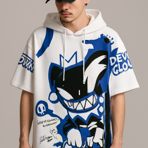 Harajuku Short Sleeve T-shirt Hoodie