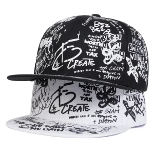 ShadowScript Graffiti Print Street Cap